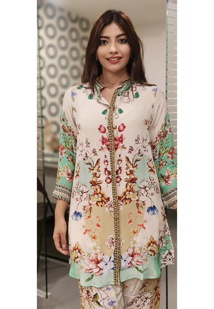 Mint Green Floral 2-Piece