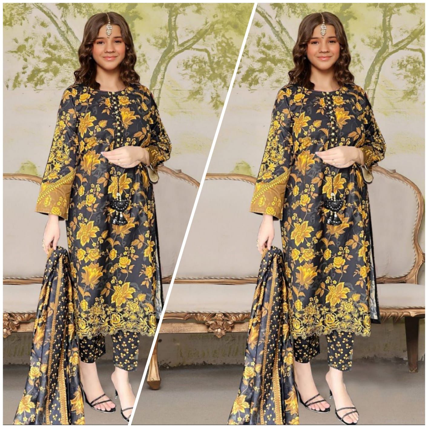 Golden Petal 2-Piece Suit